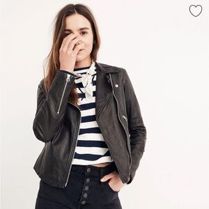 Madewell Washed Leather Motorcycle Jacket